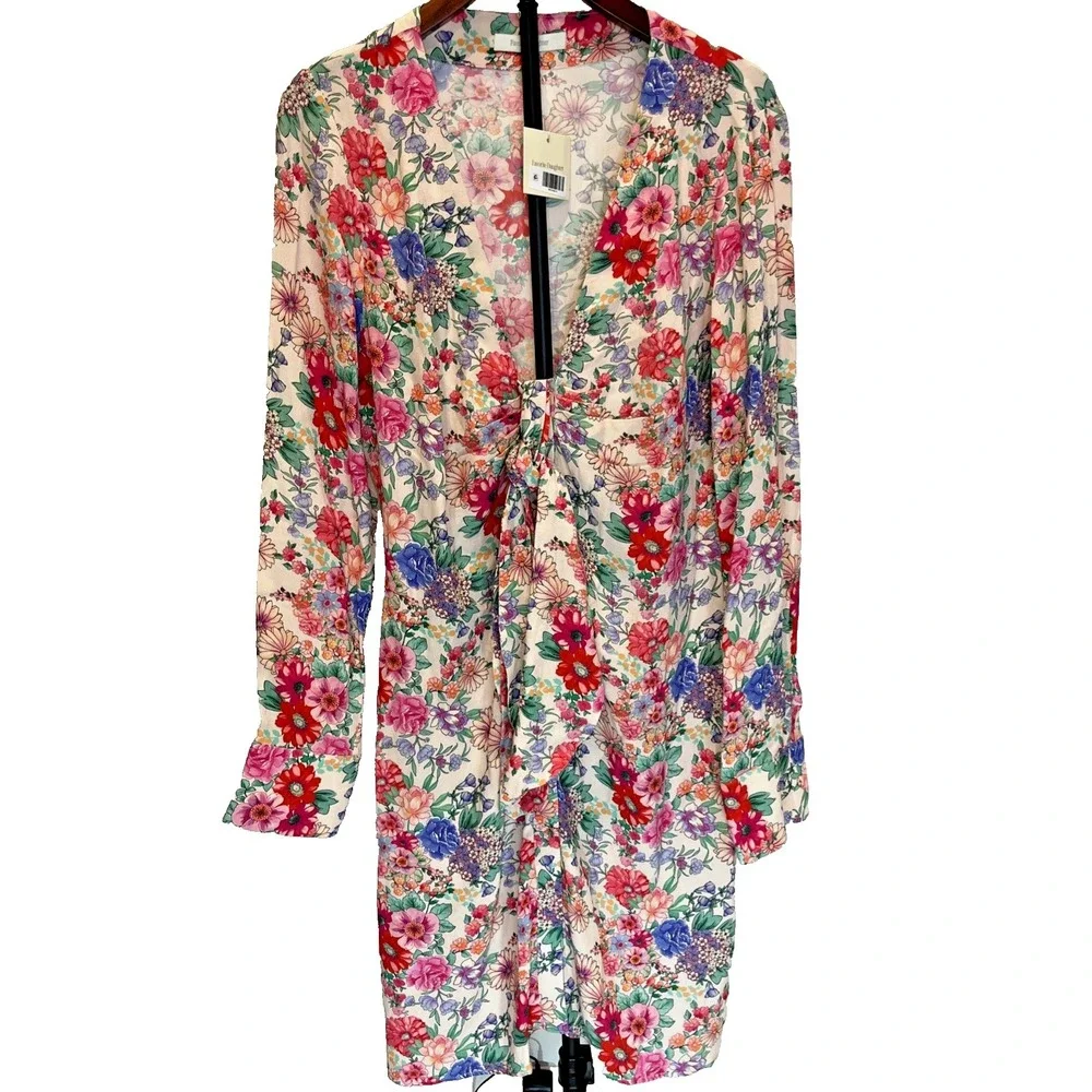 Favorite Daughter NEW Barely Holding It Together Floral Dress 12 Coquette Whimsy